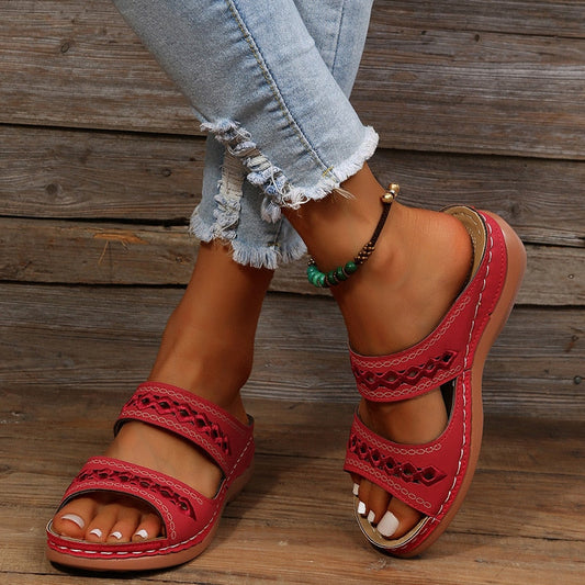 Retro Wedge Sandaler