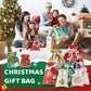 🎁50% OFF NOW! Premium Christmas Drawstring Gift Bag – Reusable Xmas Goodie Pouches, Santa Pattern Candy Treat Bags for Holiday Party Favors, Christmas Gift Wrapping