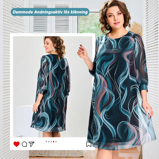 🌸Vårens Specialerbjudanden🌸Dammode Andningsaktiv lös klänning