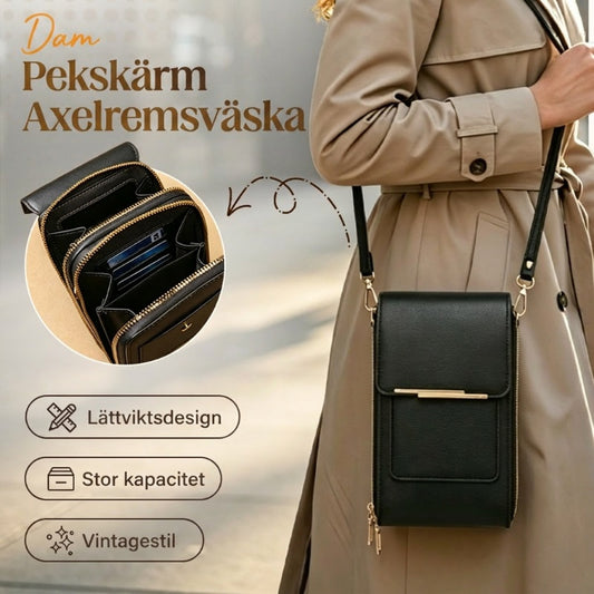 ✨️SPECIALERBJUDANDE 2026👜 📱Damaxelväska med pekskärm – Smartphone-laddning, stöldskydd och vattenavvisande
