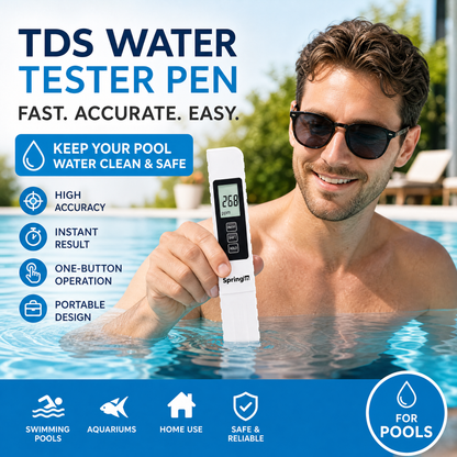 ✨ Digital vattenkvalitetstestare 3-i-1 – enkel kontroll av pH, klor och hårdhet för pool & akvarium 💧
