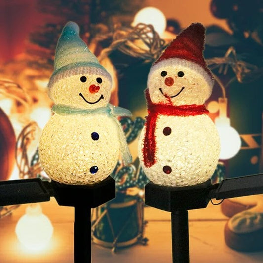 Julrea – Vattentät Solar Snowman Lamp