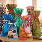 🎁50% OFF NOW! Premium Christmas Drawstring Gift Bag – Reusable Xmas Goodie Pouches, Santa Pattern Candy Treat Bags for Holiday Party Favors, Christmas Gift Wrapping