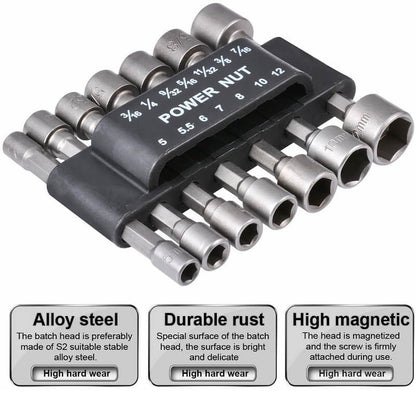🔥🎁Nyhet 50 % RABATT🔥😎✨Set med 14 motoriserade mutterdragare🔩
