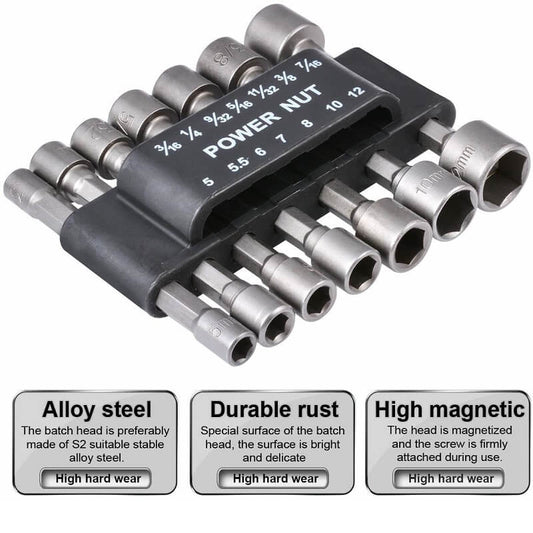 🔥🎁Nyhet 50 % RABATT🔥😎✨Set med 14 motoriserade mutterdragare🔩