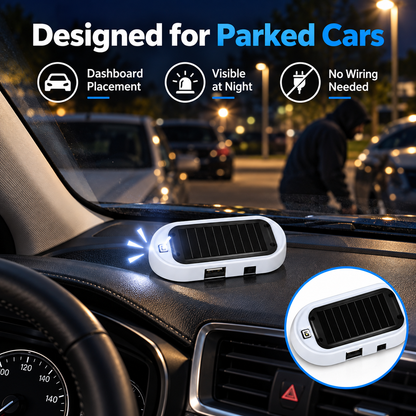 🚨50 % rabatt🔥! Få bilen att se övervakad ut – soldriven LED-varningslampa utan kablar