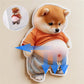 3D-söt Shiba Inu självhäftande dörrstopp & stressboll