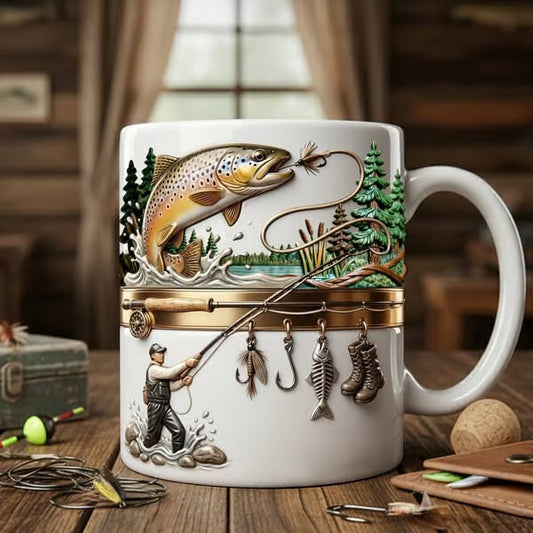 🎣Hooked on Fishing kaffemugg