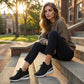 🔥Sista dagen-kampanj 50 % RABATT – Casual dammode, andningsbara korrigering sneakers med strassdekoration