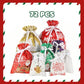 🎁50% OFF NOW! Premium Christmas Drawstring Gift Bag – Reusable Xmas Goodie Pouches, Santa Pattern Candy Treat Bags for Holiday Party Favors, Christmas Gift Wrapping