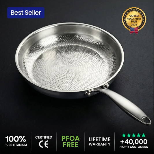 🎃Halloween-erbjudande 50% RABATT!🍳100% ren titanpanna för ett giftfritt kök