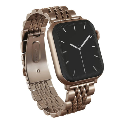 ❄️Sommarfräscht 50% rabatt!✨Länkarmband i rostfritt stål för Apple Watch – Elegant metallarmband med säkert tryckspänne