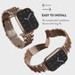 ❄️Sommarfräscht 50% rabatt!✨Länkarmband i rostfritt stål för Apple Watch – Elegant metallarmband med säkert tryckspänne