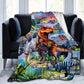 🦖🔥 50% RABATT! Dinosaurie Flanellpläd – Supersöt & Mjuk