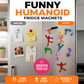 Multifunktionella roliga humanoida kylskåpsmagneter