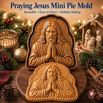 🔥HETT REA 49% RABATT✝️ Tro & Jesu Kristi Jul Mini Pajformar | Återanvändbara präglade formar för att forma detaljerade pajer med bönetexter, julklappar och så vidare🥧✨