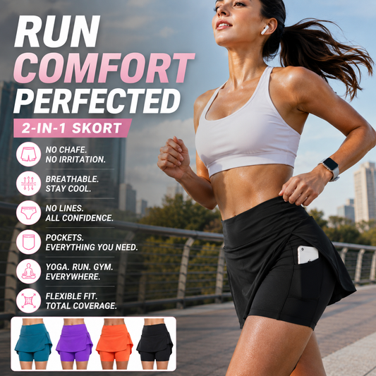 👚Anti-skav Active Skort – Supermjuk och bekväm🔥