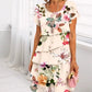 【S->5XL】🌸 Kaskadklänning med blommigt tryck i flera växter