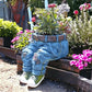 👖🌷🔥50% RABATT! Kreativ 3D-jeansformad blomkruka – Väderbeständig unik dekoration för balkong & trädgård!