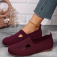 Kvinnor Walking Bekväma Andas Knit Flats Skor