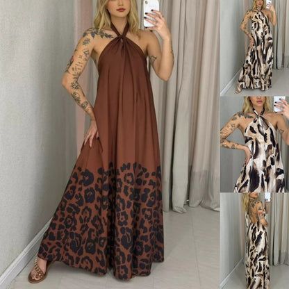 Maxiklänning med grimma för kvinnor