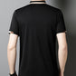 Kortärmad Stretch Ice Silk T-shirt med uppslag för mä