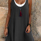 【S-3XL】✨Kvinnor casual lös ärmlös faux tvådelad tankklänning