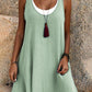 【S-3XL】✨Kvinnor casual lös ärmlös faux tvådelad tankklänning