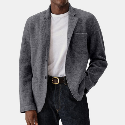 Skräddarsydd herrjacka i enfärgad