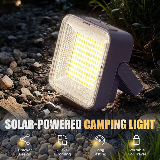 🔥Säljer supersnabbt! 50% rabatt🏆 Bärbar vattentät solcellslampa för camping🌞🏕️