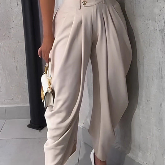 Casual Byxor för Damer | Trendig Hökmidja & Vida Ben 👖✨