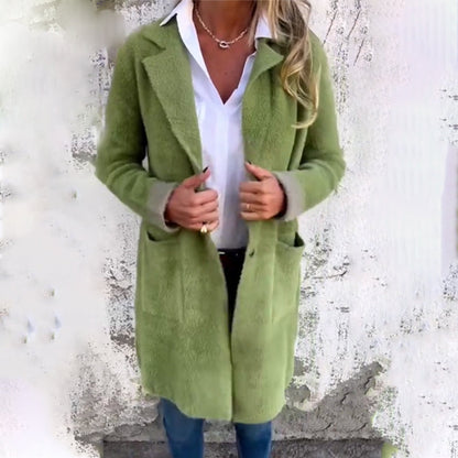 Klassisk elegant damkappa i mellanglängd🎀Begränsad tid 50 % rabatt