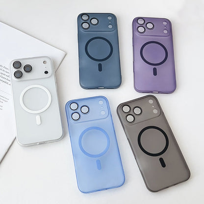 Magnetiskt, smalt, frostat, minimalistiskt telefonskal