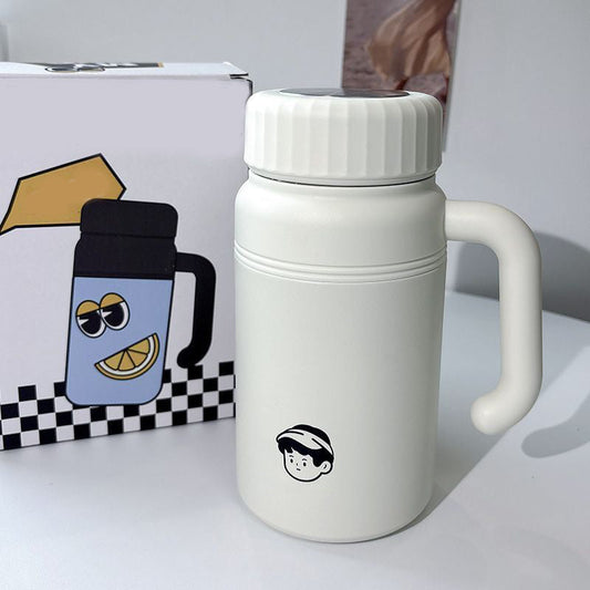 1000ML rostfritt stål isolerad kopp med handtag ✋ | Dubbelvänd isolering ☕❄️ | Välj innervägg