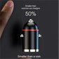 🚗 50% RABATT NU! ✨ 2-portars Kompakt Bilsnabbladdare - 24W USB-C & USB-A med Överhettningsskydd för Effektiv Laddning Under Resor 🔌📱