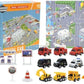 🎁 Byggteknikfordon Adventskalender – 24 överraskningar, diecast-modeller & lärorik lek – perfekt för julkalendern och små ingenjörer 🏗️🚛