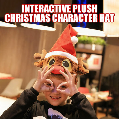 🎅🎅🎅Interactive Plush Christmas Character Hat
