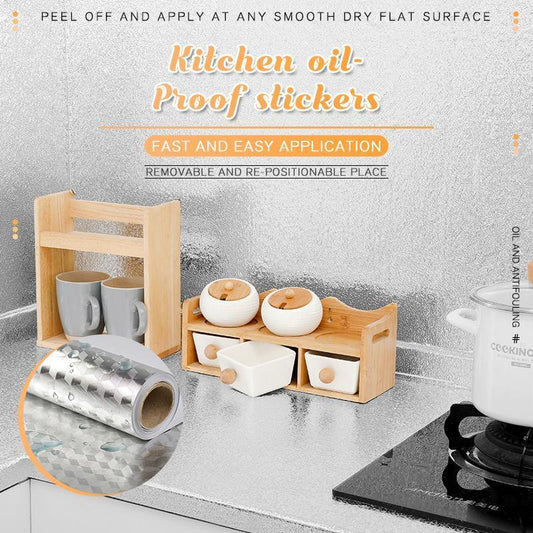 🛡️ 50 % RABATT! 🍳Självhäftande köksklistermärken – Skyddar skåp och bänkskivor mot fett och fläckar. Kan klippas till efter behov och tas bort. En riktig livräddare i köket! 🌟✅