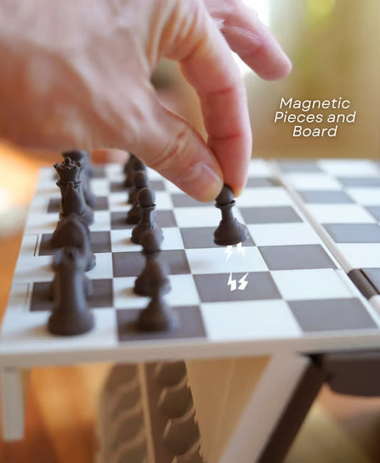 📚 Exklusiv Rea ！♟️ Internationell Magnetisk Schacklåda – Perfekt för Resor, Avkoppling & Hem 🧲 | Bokliknande, Bärbar & Allt-i-Ett!