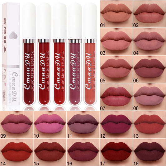 💝 50% RABATT! 💄 | 10-pack Matt Vattenfast Läppstiftsset – Vitamin E & Avtryckssäkert