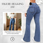 👖🔥 50% RABATT! Retro Flare Byxor – Hög Midja & Smickrande Passform