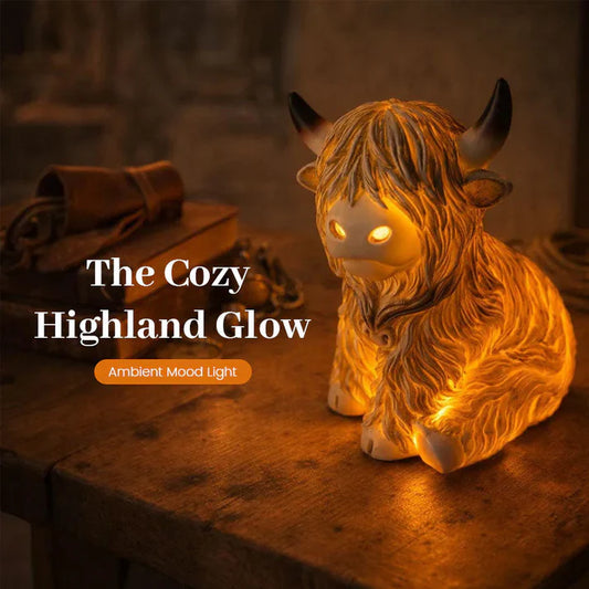 🔥🎁Nyhet 50 % RABATT🔥🐮Varm Highland Light: Lampa i form av en Highland-ko