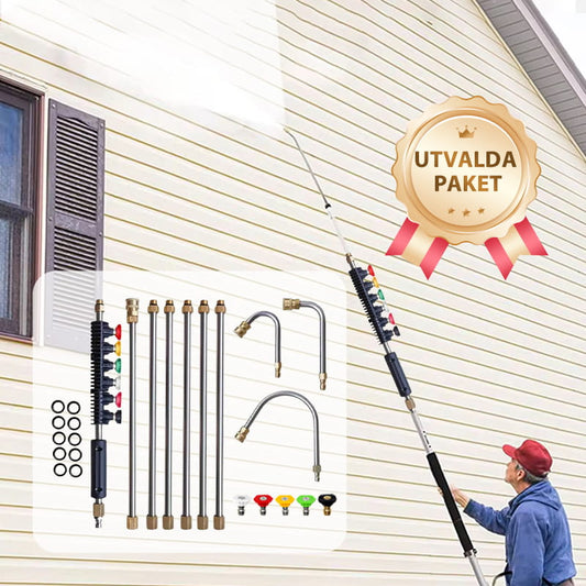 🧹 50% RABATT! 🏡 4000 PSI Teleskopisk Högtrycksstav – 3-i-1 Rengöring för Hela Huset, Når Höga Ytor Utan Stege ✨