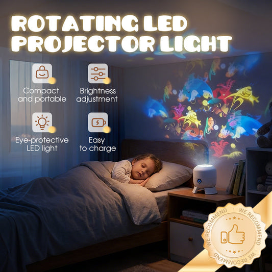 🌊❄️🔥 HALVT PRIS! Dynamisk roterande LED-projektorlampa – 3 teman, uppladdningsbar & skapar magisk stämning!