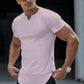 🏋️ 50% RABATT 👕 | Enfärgad Herr-T-shirt – Sportig Slimfit & Unik V-ringning