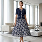 🌸 Elegant klänning i A-linje med blommönster – Smickrande, snygg & perfekt för alla tillfällen 👗✨