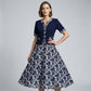 🌸 Elegant klänning i A-linje med blommönster – Smickrande, snygg & perfekt för alla tillfällen 👗✨