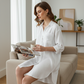 💖 50% RABATT 👚 | Löst Sittande Halvlång Skjorta med Knappar – Mångsidig & Bekväm