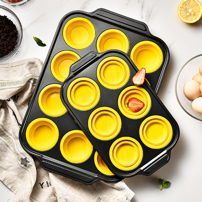 Hopfällbar silikonmuffinsplåt