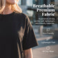 Modern t-shirtklänning med lager på lager och spetskant